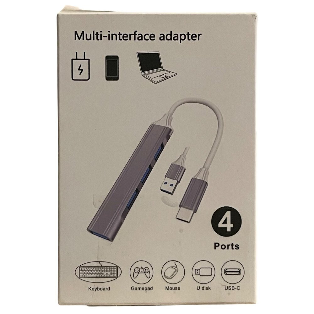 USB C To USB Hub Multi-Interface Adapter 4 Ports Bardimies Aluminum Compact Desi